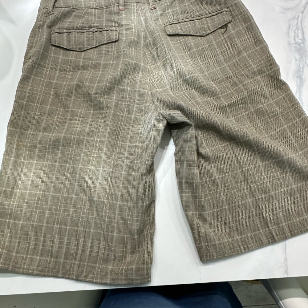 Men’s ‎ Tan Flat Front Shorts Lightweight Cotton Blend - Picture 4 of 5